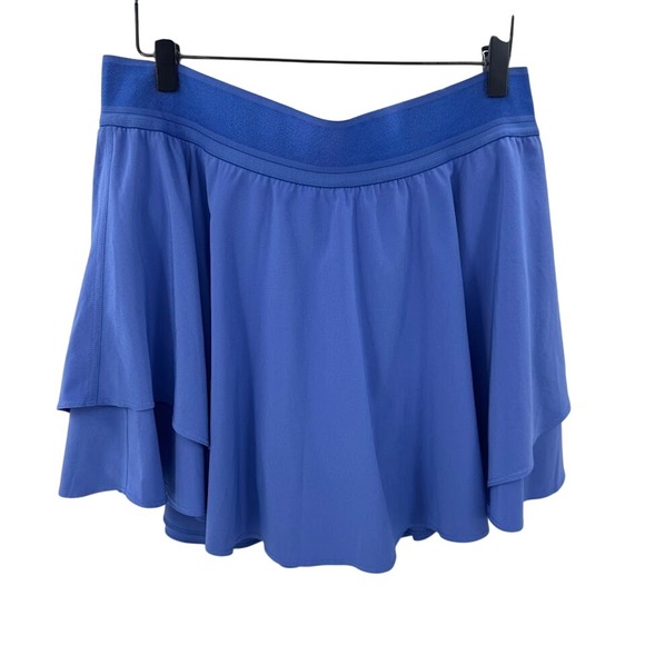 Lululemon Court Rival Long Skirt Skort Blue Nile Size 12 Athletic Layered - Picture 3 of 8
